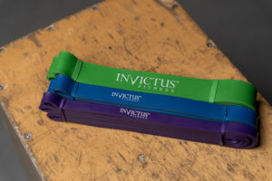 Three different sizes of Invictus monster bands.