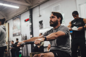 Adaptive athlete Austin Roth working out at CrossFit Invictus.