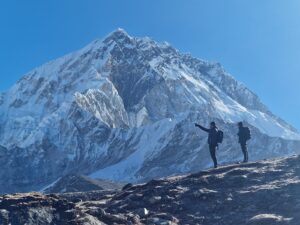 Keith and Arron at Base Camp on Everest